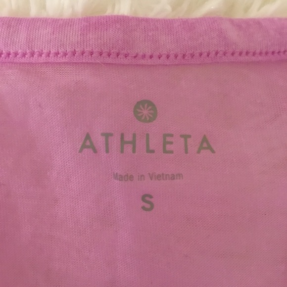 Athleta Sheer Workout Shirt Top Lavender Small Tee - Picture 2 of 8